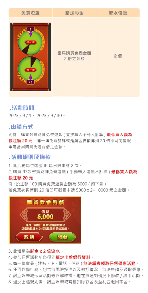 RSG聚寶財神20倍｜搏一搏送彩金